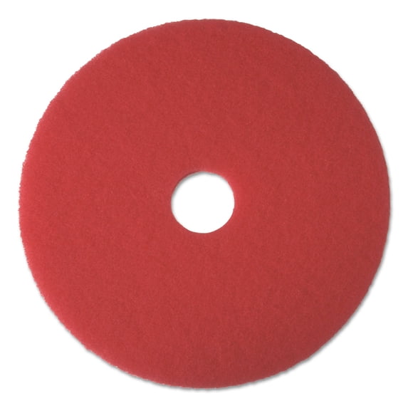 Boardwalk BWK4014RED 14 in. dia Standard Buffing Floor Pads, Red - 5 per Case