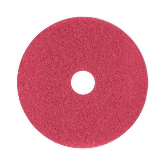 Buffing Floor Pads, 16" Diameter, Red, 5/carton | Bundle of 2 Cartons