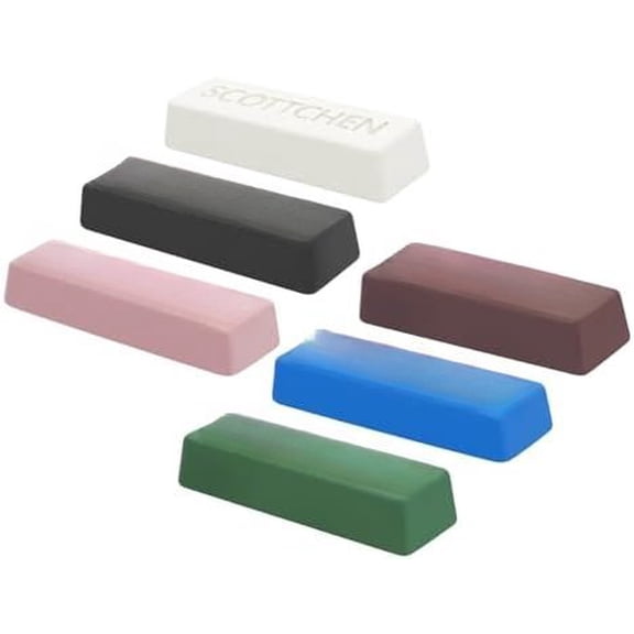 Buffing Polishing Compounds 16 Oz.Kit-for Stainless ,Black White Purple Brown Blue ,from Course to Fine - 6 count