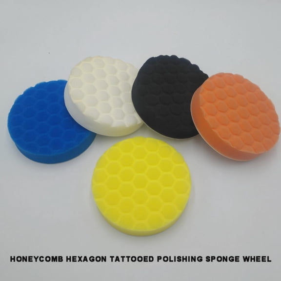 Buffing Polishing Pads 5Pcs 5 Inch Face for 5.5 Inch 150Mm Backing Plate Composite Buffing Sponge Pads Cutting Polishing Pad Kit for Car Buffer Polisher Compounding Polishing Happy 2026!