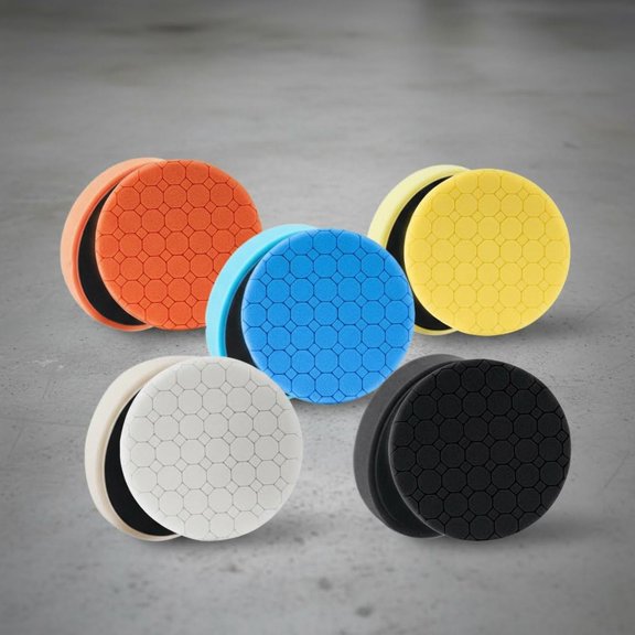 Buffing Polishing Pads, Face for Backing Plate with Hex Logic Pattern, Polishing Pad Kit for Car Buffer Polisher, Polishing and Waxing