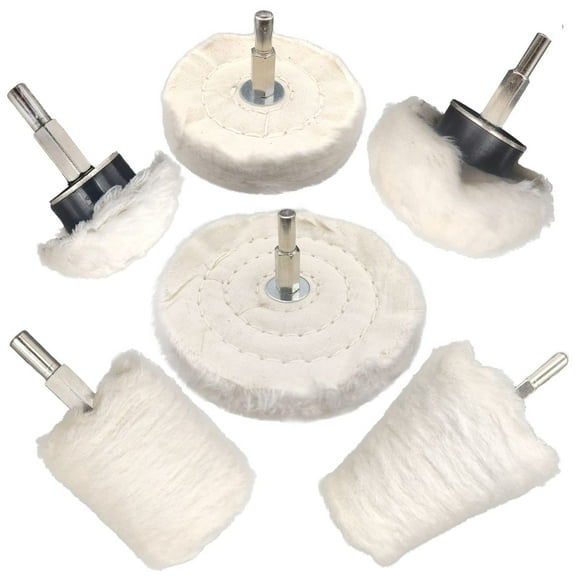 Buffing Wheel for Drill Pad Polishing Kits Shaped Tool Metal Aluminum Stainless Etc 6pack