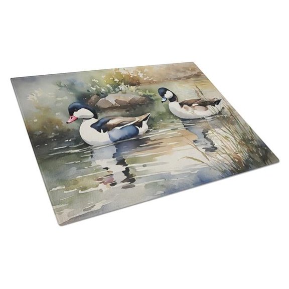 Bufflehead Glass Cutting Board 12 in x 15 in