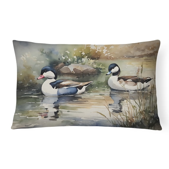 Bufflehead Throw Pillow 12 in x 16 in