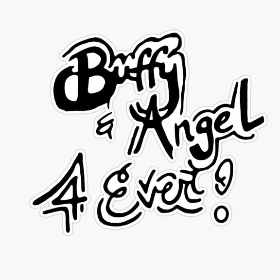 Buffy Notebook Doodle Angel Ever Art Vinyl Decal Sticker