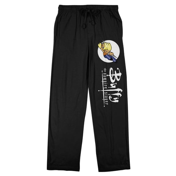 Buffy The Vampire Slayer Chibi Buffy Men's Black Sleep Pajama Pants-Medium