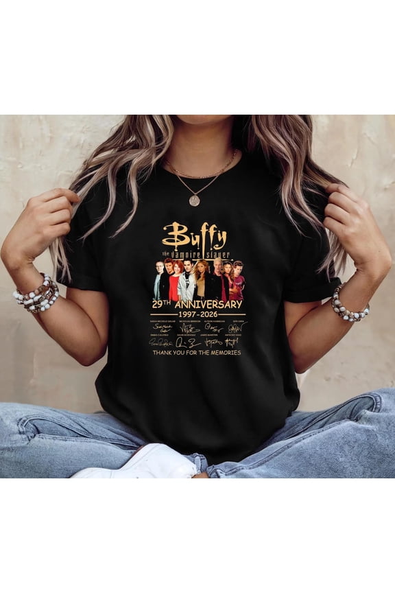 Buffy The Vampire Slayer Movie Anniversary Shirts, Buffy Summer Vampire Sunnydale High Thank you Memories Vintage Shirts, Buffy Horror