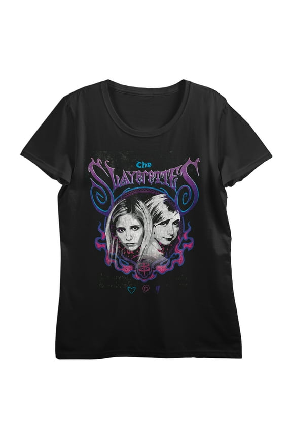 Buffy The Vampire Slayer Slayerettes Crew Neck Short Sleeve Women's Black T-shirt 
-Small