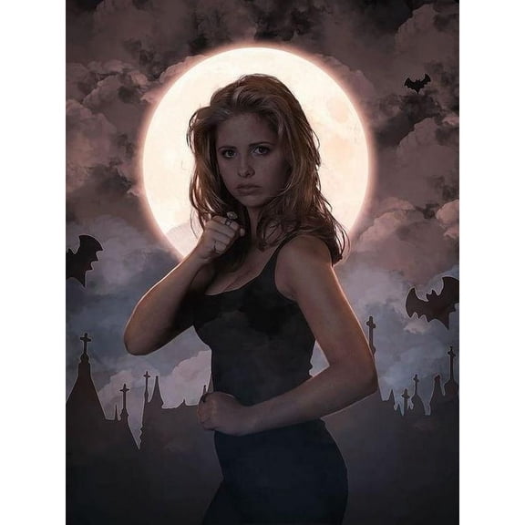 Buffy the Vampire Hunter Diamond Painting Set (for Adults) 5D DIY  Diamond Art Set (for Beginners) Round Full Diamond Diamond Painting Gem Art Crafts (Home Wall Decoration Gift)