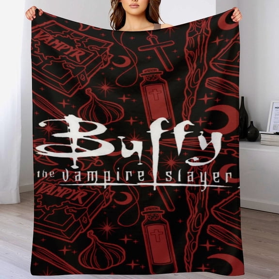 Buffy The Vampire Slayer Blanket, Soft Cozy Fluffy Plush Throw Blanket for Boys Girls Young Adults, Warm Flannel Blanket for Living Room Bedroom Couch Bed 30"x40"