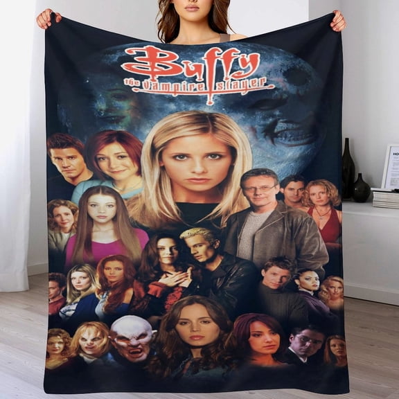 Buffy The Vampire Slayer Blanket, Soft Cozy Fluffy Plush Throw Blanket for Boys Girls Young Adults, Warm Flannel Blanket for Living Room Bedroom Couch Bed 30"x40"