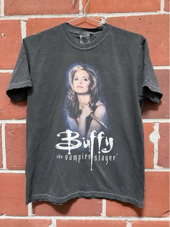 Buffy the Vampire Slayer Graphic Shirt, Sarah Michelle Gellar Shirt, Movie & TV Show Merch, 90s Retro Personalized Casual Tee