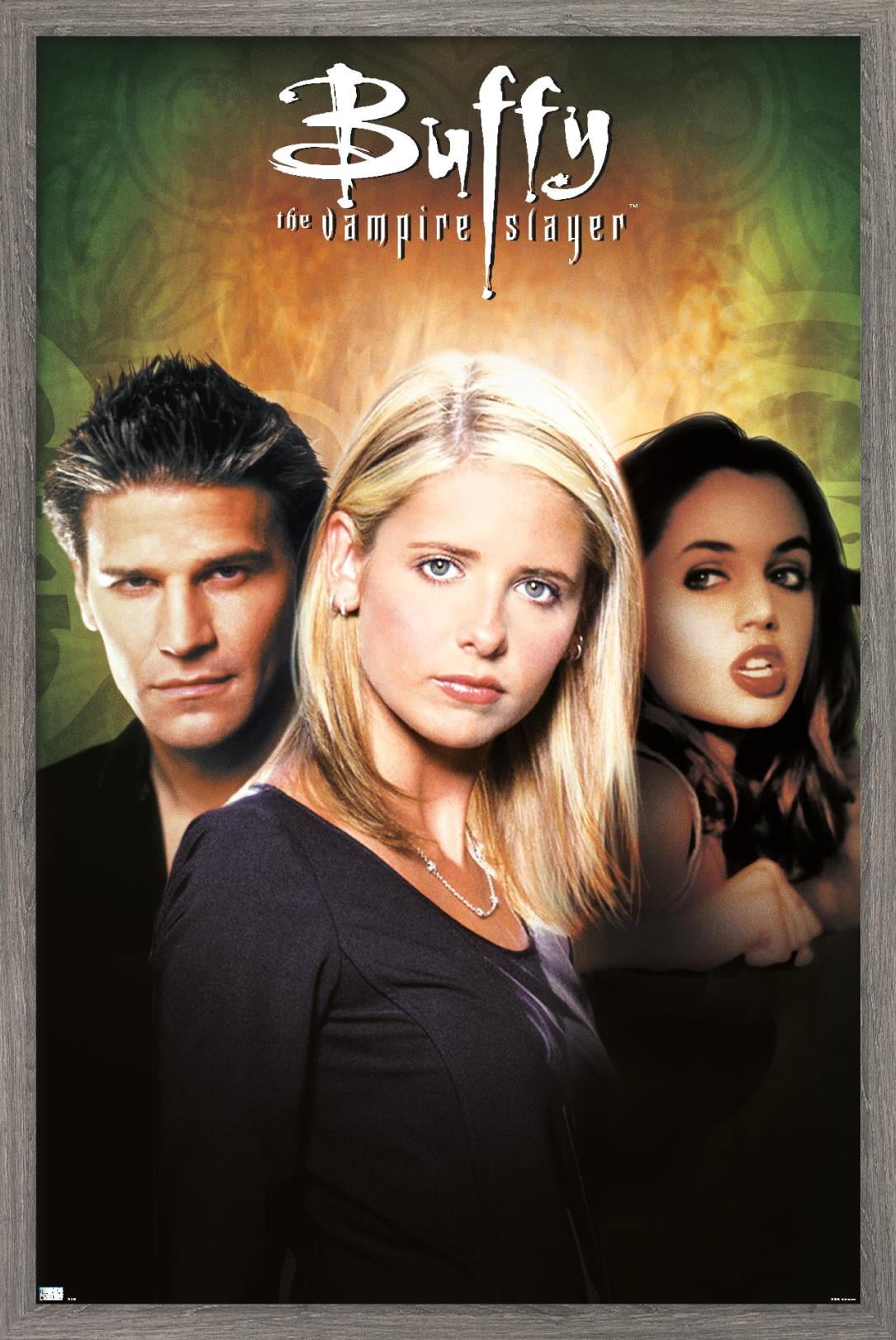 Buffy the Vampire Slayer - Season 3 One Sheet Wall Poster, 14.725" x 22.375", Framed