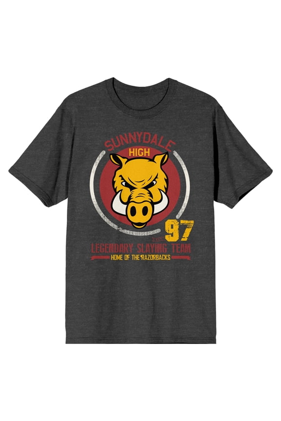 Buffy the Vampire Slayer Sunnydale High '97 Men's Charcoal Heather Short Sleeve Tee-Medium