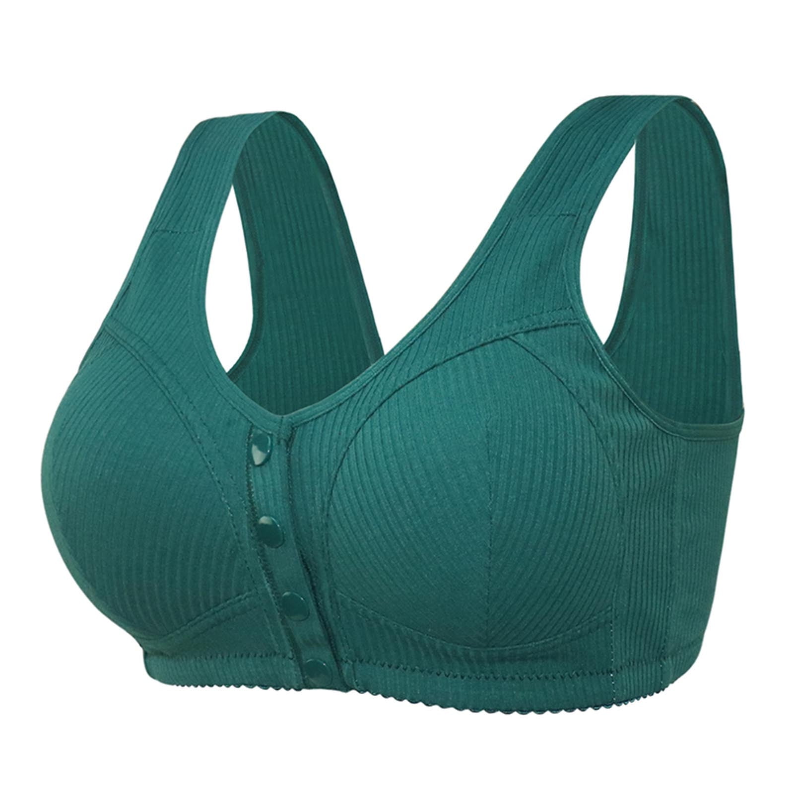 Bufgaceh Bras for Older Women Front Button Closure Comfortable Bra for