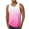 thumbnail image 1 of Bufgaceh Men's Ombre Tank Tops Beach Novelty Gradient Color Sleeveless T Shirts Hawaiian Summer Vacation Workout Tanks Tees, 1 of 4