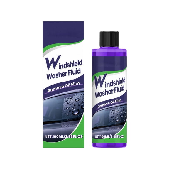 Bufgaceh Washer Fluid - Powerful Windshield, Vehicle Glass Cleaner Delivering Streak Shine, Car Accessory, Cleaning Product for Drivers Trucks SUVs Sedans Daily Commute Road Trips