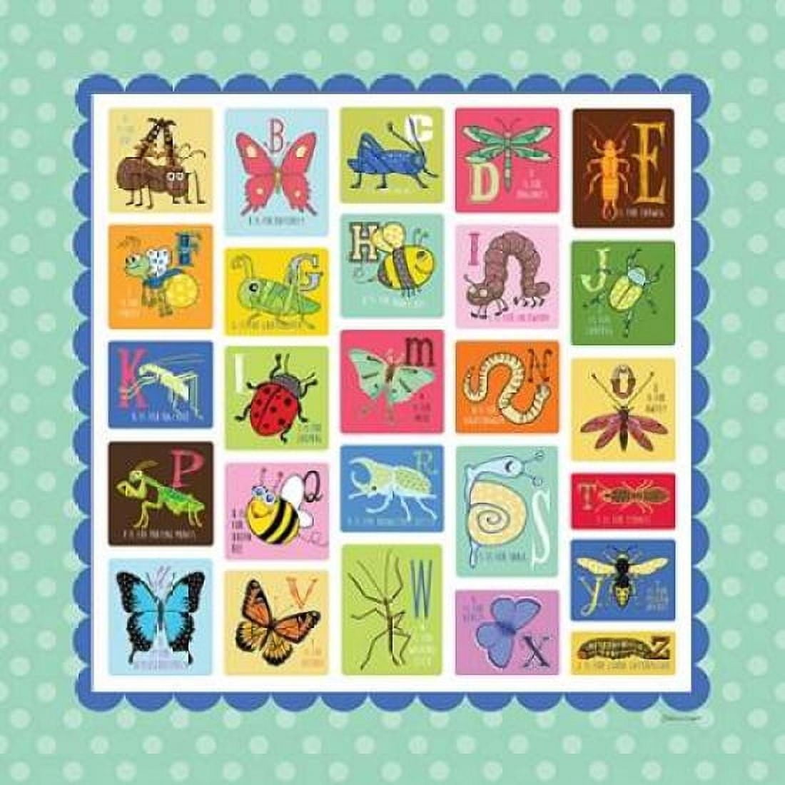 Bug Alphabet Canvas Art - Stephanie Marrott (24 x 24)