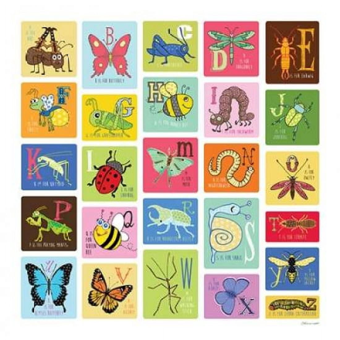 Bug Alphabet III Canvas Art - Stephanie Marrott (24 x 24)