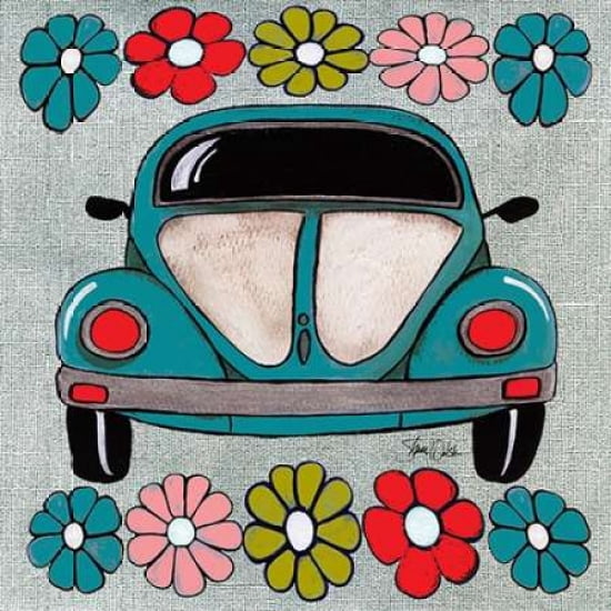 Bug - Aqua Canvas Art - Shanni Welsh (24 x 24)