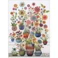 thumbnail image 1 of Bug Art Colorful Pots and Flowers on Long Stems Blank Note Card, 1 of 2