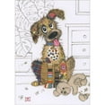 thumbnail image 1 of Bug Art Murphy Mutt Patchwork Patterns Blank Note Card, 1 of 2