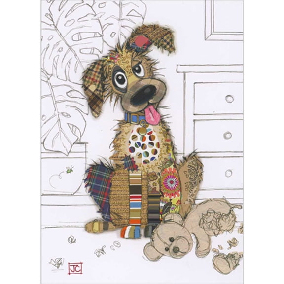 Bug Art Murphy Mutt Patchwork Patterns Blank Note Card