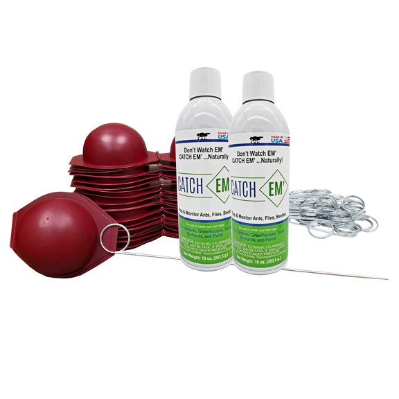 Bug Ball (40 Pack) Apple Maggot Trap Deluxe Kit - with NO Pesticides, Made in USA