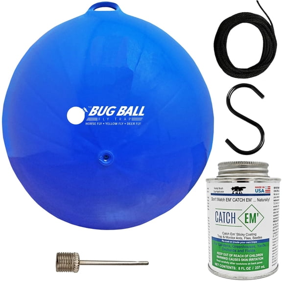 Bug Ball Deer Fly Ball Starter Complete Kit - Biting Fly and Insect Trap, Pack of 4
