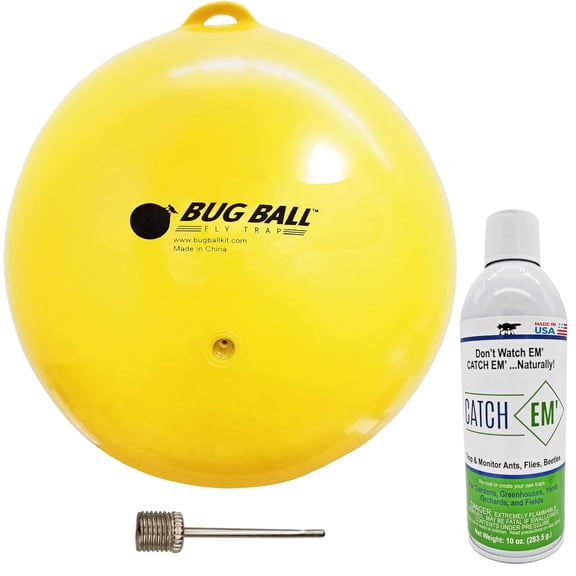 Bug Ball Gnat and Small Fly Ball Deluxe Kit - Biting Fly and Insect Trap, Pack of 5