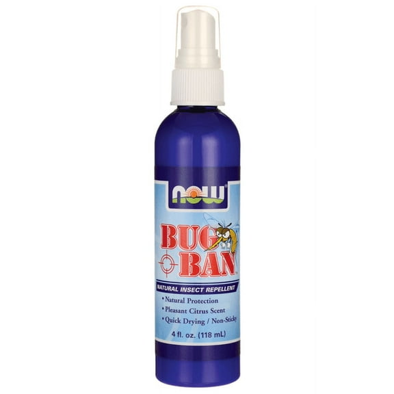 Bug Ban Spray Natural Insect Repellent By Now Foods - 4 Ounces