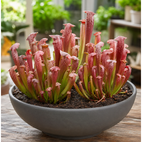 Bug Bat Pitcher Plant Live Plant, Unique Carnivorous Plant for Indoor or Outdoor Growing