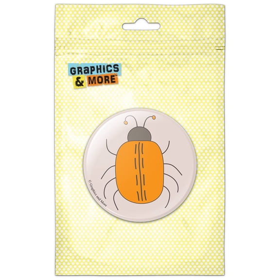 Bug Beetle Insect Orange Refrigerator Button Magnet