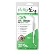 Bug Bite Thing Double Sided Design Tick Remover Tool for People/Pets, Silver