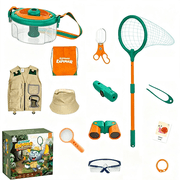 Bug Catcher for Kids CleverPanda 28Pieces Outdoor Exploration Safari Kit for Kids Camping with Binoculars, Adventure, Hiking, Educational Toy Gift for 3-12 Years Old Boys Girls