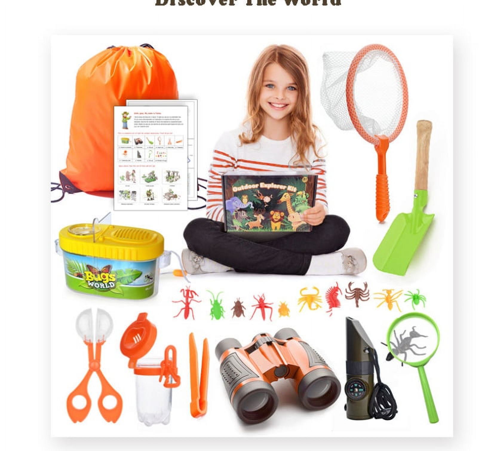 Bug Catcher for Kids Outdoor Explorer Camping Toys with Binoculars Bug