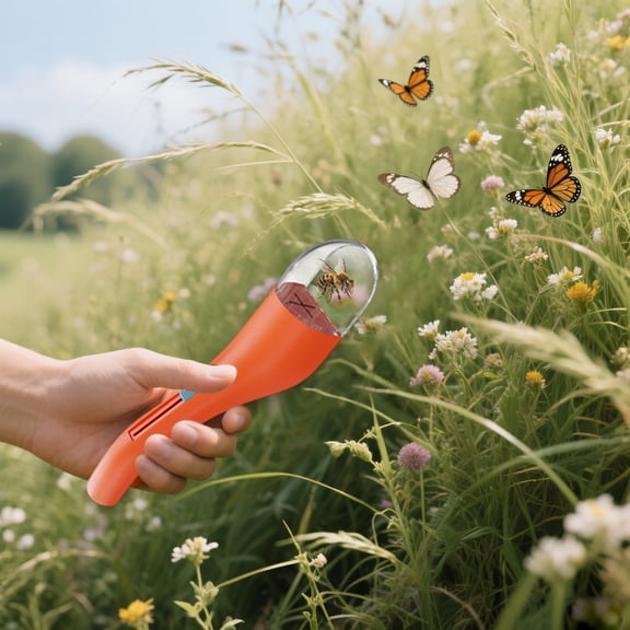 Bug Catcher Viewer Tool with Magnifying Transparent Lid Lightweight Insect Catch Observation Wand Outdoor Nature Science Exploration Toy