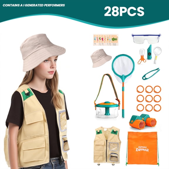 Bug Catcher for Kids, Insect Trap Kit with Magnifier Glass - STEM Educational Exploration Tool for Indoor and Outdoor