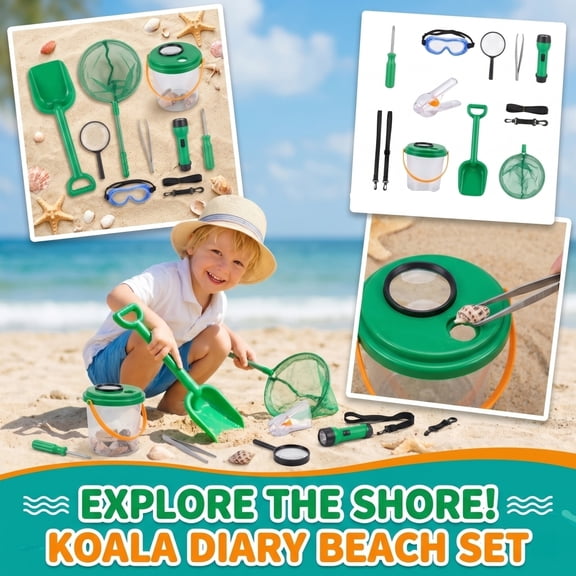 Bug Catching Kit for Student, Bug Collection Kit for Student, Bug Viewer, Nature Exploration, Outdoor Play Set with Bug Catching Jar, Mesh Insect Net, Big Sand Shovel, Magnifying