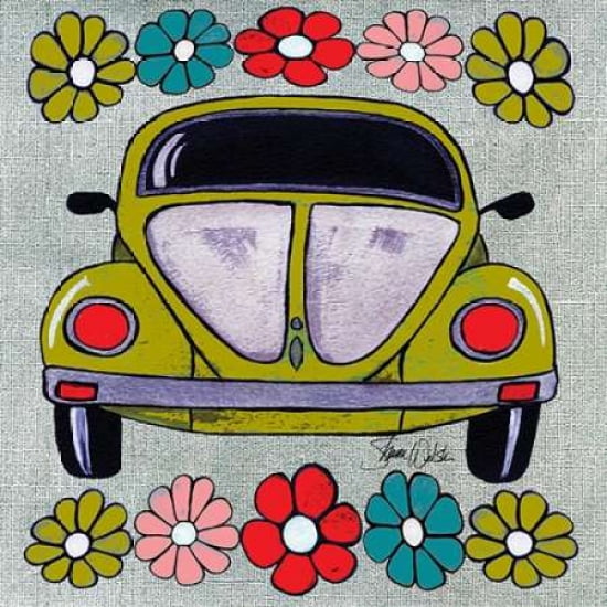Bug - Green Canvas Art - Shanni Welsh (24 x 24)