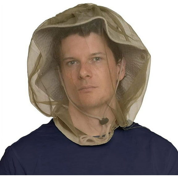 Bug Head Net Mesh - Bug Face Netting for Hats - Insect Net Mask Cover from Gnats, No-See-Ums & Midges with Extra Fine Fly Screen Holes - Outdoor Protection for Men & Women