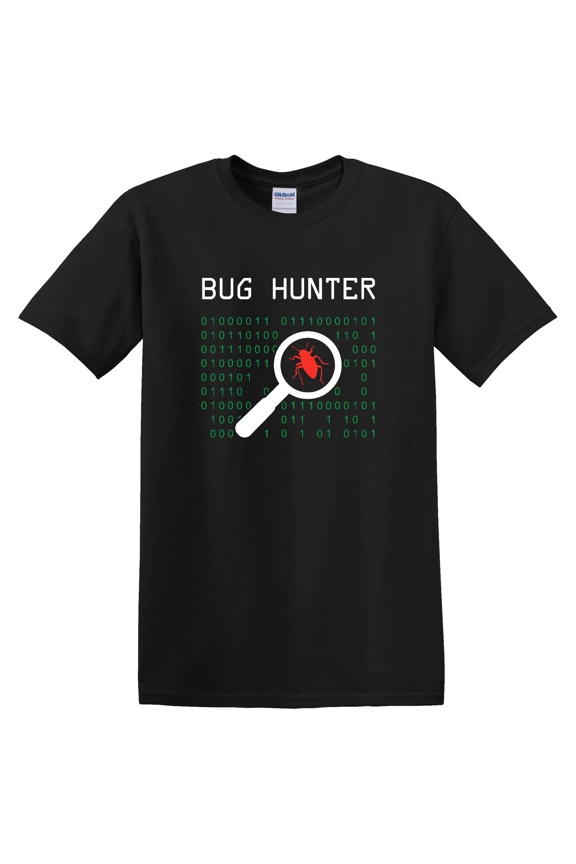 Bug Hunter Error Coding Computer Developer Music Lover Graphic T-Shirt