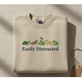 thumbnail image 1 of Bug Lover Sweatshirt Embroidered Easily Distracted Cute Reptile Crewneck Gift, 1 of 4