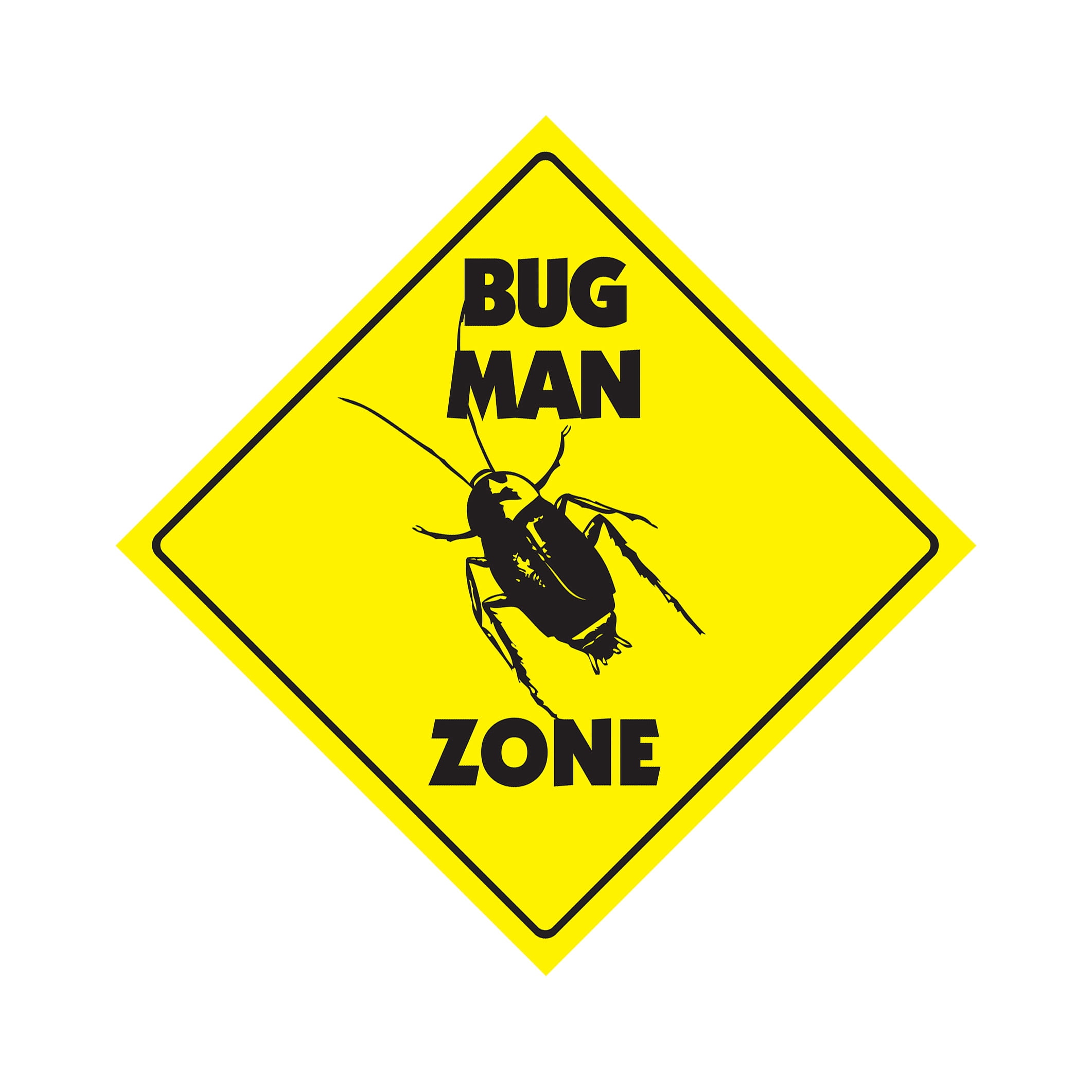 Bug Man Crossing Sign Zone Xing | Indoor/Outdoor | 20