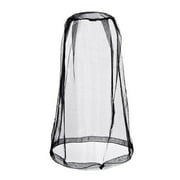 Bug Net for Head, Mosquito Net, 17X20 In, Insect, Drawstring, Mesh, Outdoor, Head Protection, Black, 1 Pc