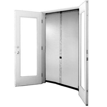 Bug Off Self Sealing Magnetic Screen with Mesh Curtains, 72 x 80 Inch Door