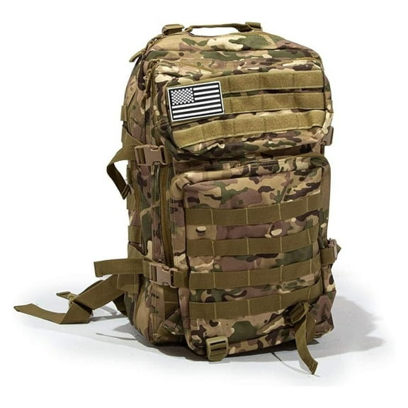 Bug Out Bag Backpack - 50L Backpack - Great for Survival (Green Camo)