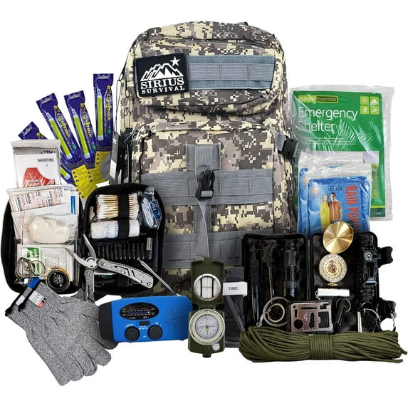 Bug Out Bag Backpack Bugout Kit Great for Family - Survival Backpack for Earthquakes, Hurricanes, Floods, Tornados, Fires & Other Disasters