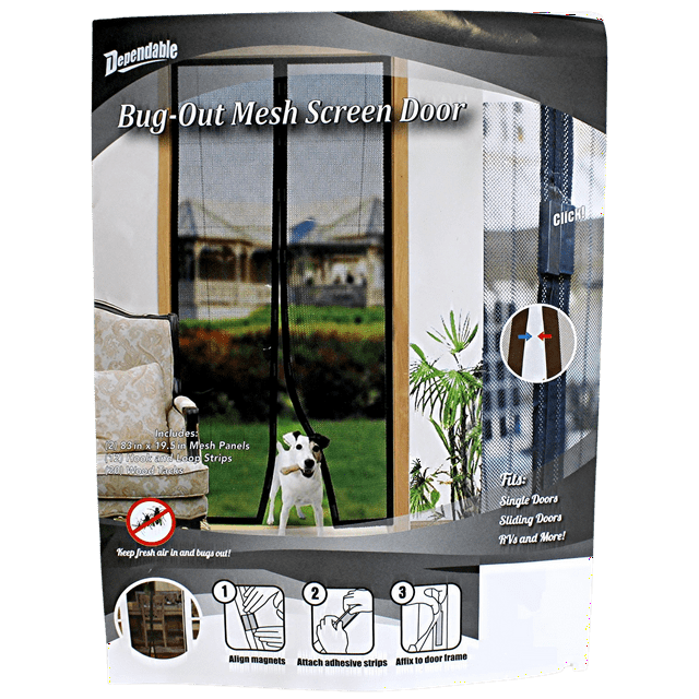 BugOut Mesh Screen Door Keeps Bugs Out Animal Friendly