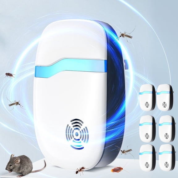 Bug Plug Ins for the House 6 Packs, Ultrasonic Mouse Repeler, Electric Pest Control Plug In Wall for Mice Rodent Roach Insect